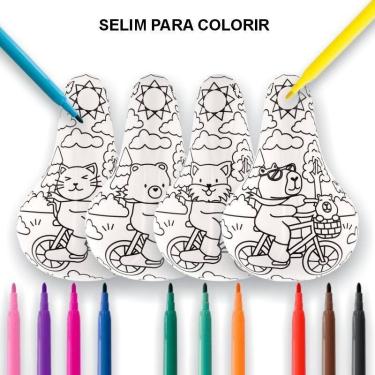 Imagem de Banco Selim Infantil Para Colorir Boobie Goods Aros 12 16 E 20 - Kalf