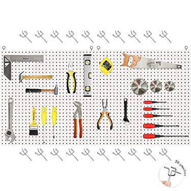 Imagem de levolpe Painel Organizador Ferramentas 120x60 Moderno Chapa Eucatex Garagem Escritório em casa