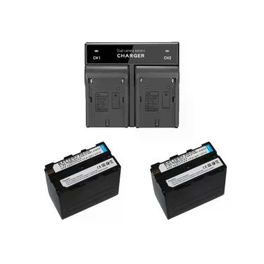 Imagem de 2 Bateria Para Filmadora Camera Led Np-f970+carregador Duplo - sem