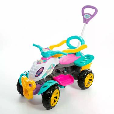 Imagem de Quadriciclo Infantil Menina 2 em 1 Passeio e Pedal Maral