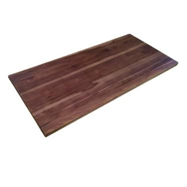 Imagem de Tampo Madeira Engrossado Teca Maciça Verniz 4cm Escritorio Setup Bancada Mesa Tampa Teka Meligna (Verniz Imbuia, 160x60cm)
