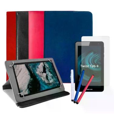 Imagem de Capa c/ Suporte para Tablet Positivo Twist Tab + Película + Caneta Tou