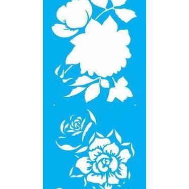 Imagem de Estencil 17x42 flor rosas opa2177 - OPA Criando Arte