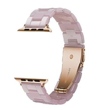 Imagem de Pulseira Leve em Resina Para Apple Watch 46mm/49mm, Correia Feminina, Rosa
