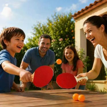Imagem de Kit 2 Raquetes 3 Bolinhas Ping Pong Tênis Mesa Profissional - Pari Imp