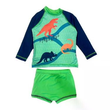 Imagem de Conjunto Menino Liso C/ Estampa Localizada 1 ao 10 - Dino Color Fundo 
