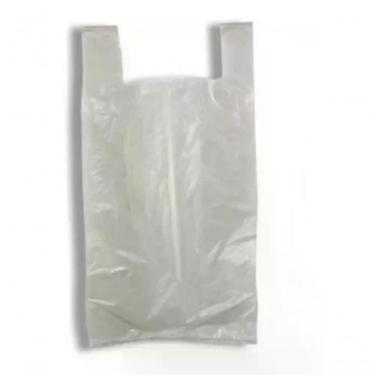 Imagem de Sacola Plástica Reciclada Sacola Branca 25x35 para Embalar Produtos Pacote Econômico 5 kg Branco Higipack