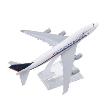 Imagem de MOOKEENONE 16cm 747 Singapore Airlines Model for Boeing Civil Airliner Model Simulation Aircraft Model Aviation Model