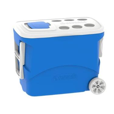 Imagem de Caixa Térmica Tropical 50L com Rodas, Soprano, Azul, Grande