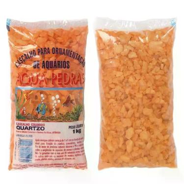 Imagem de CASCALHO COLORIDO LARANJA 1KG Nº02 ATOXICO P/ USO AQUARIOS - AQUAPEDRA