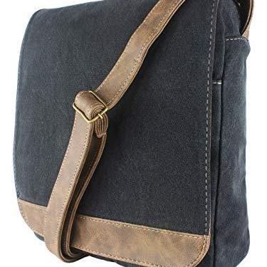 Imagem de Lenna's Bolsa Transversal de Lona Tiracolo Casual Preto A008