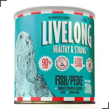 Imagem de Ração Úmida para Cães Livelong Natural Sabor Peixe 300g sem Grãos 1 Unidade