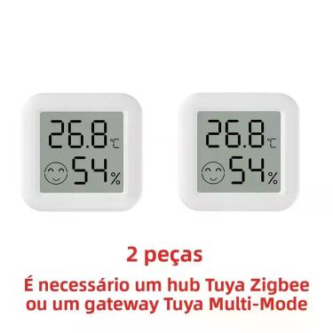 Imagem de Sensor De Temperatura E Umidade Zigbee 3.0 Para Casa Inteligente Com C