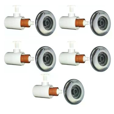 Imagem de Kit 5 bico jato hidromassagem pratic inox sodramar 50mm