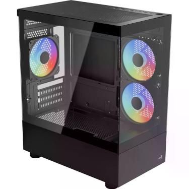 Imagem de Gabinete Gamer Aerocool Viewport Usb-c V1 Preto Lateral Vidro Temperado