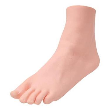 Imagem de harayaa 1:1 pés modelo de pé falso manicure adereços desenho reflexologia massagem arte, Pé esquerdo