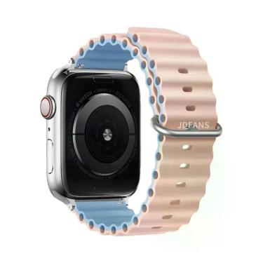 Imagem de Pulseira De Silicone Ocean Band Para Apple Watch Ultra Série 10 9 8 7 