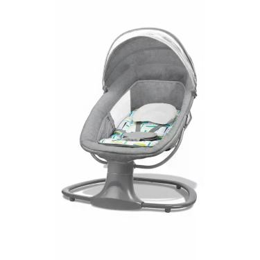 Imagem de Cadeira de Balanço Bebê Automática c/ Bluetooth Cinza - Congratulation