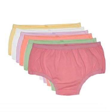 Imagem de Kit c/6 Calcinha Infantil Lisa Geofan, EXG