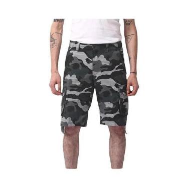 Imagem de Bermudas Casuais Masculinas Em Camuflagem, Soltas, De Algodão, Para Es