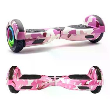 Imagem de Hoverboard Overboard Skate Elétrico Led Rosa Camuflado Nº32