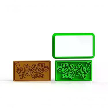 Imagem de Cortador Wonka Barra Chocolate (corta E Marca) Tamanho 5 Cm