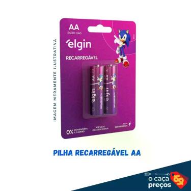 Imagem de Pilha Elgin Recarregável AA 2500mAh - 2 unid.