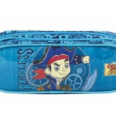 Imagem de Estojo Duplo Escolar DMW 30064 Capitão Jake, Azul
