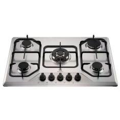 Cooktop Electrolux 5 Bocas Experience Inox Grades Duplas Ferro Fundido