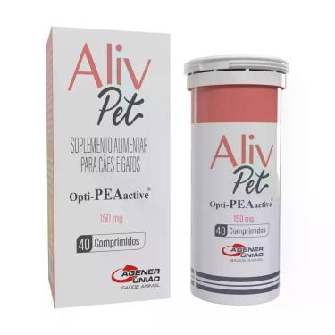 Imagem de Aliv Pet 150mg Agener Suplemento Cães E Gatos 40 Comprimidos
