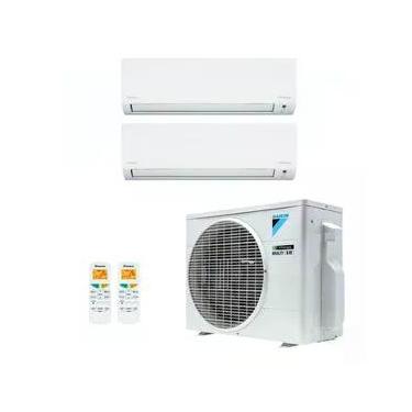 Imagem de Ar-Condicionado Bi Split Inverter R-32 Daikin 18.000 BTUs (1x Evap HW 9.000 + 1x Evap HW 12.000) Quente/Frio 220V