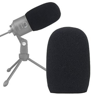 Imagem de SUNMON K669 Pára-brisas de microfone de espuma, capa de vento com filtro pop compatível com microfone condensador USB Fifine K669, T669, K669B