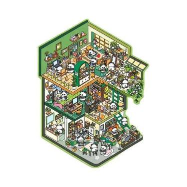 Imagem de Adesivos 3D DIY De Paisagens Em Tamanho Plus, Cenário De Cabana De Bol