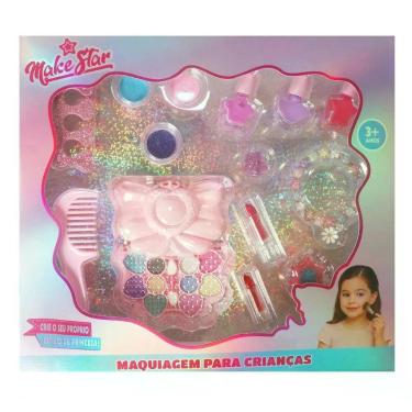 Imagem de Kit de Maquiagem Infantil Fundo do Mar Decorativo Coordenação Motora Multicolorido