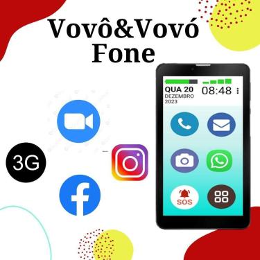 Imagem de Tablet vovôfone 3g 32gb faz ligação botão sos dual zap zap - MULTILASE