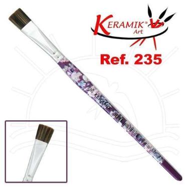 Imagem de Pincel Keramik Estampado Roxo 235s - Chato, No 14