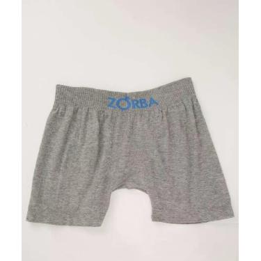 Imagem de Cueca Boxer Infantil Zorba-19069, Cinza mescla, P