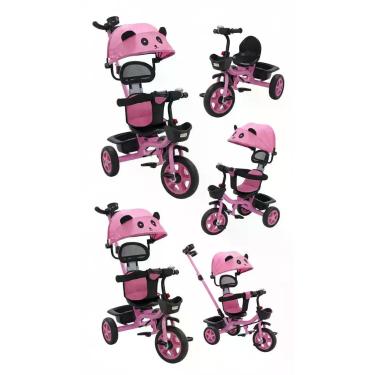 Imagem de Triciclo Infantil 2 em 1 com Assento 360º Rosa - Congratulations Store