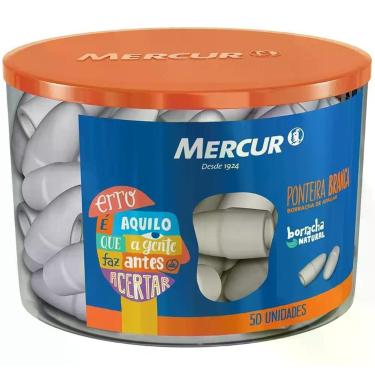 Imagem de Borracha Ponteira Branca Mercur C/50