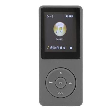 Imagem de MP3 Player, formatos MP3 WMA FLAC APE, tela de 1,8 polegadas, leitor de MP3 e MP4 para estudo esportivo, fone de ouvido incluído, suporta cartão 32G (preto)