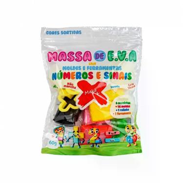 Imagem de Kit massa de eva - numeros e sinais - 60g - MAKE +