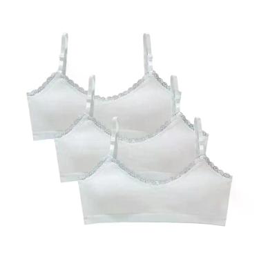 Imagem de Sutiãs De Treinamento Para Meninas Com Renda, Algodão Macio, Acolchoad