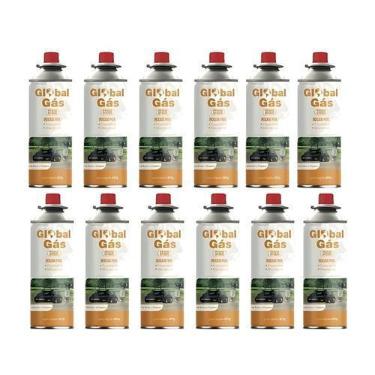 Imagem de Kit 12 refil gás butano para fogareiro camping e maçarico culinário gl