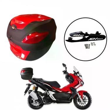 Imagem de Baú Moto Universal Awa 41 L com Suporte Adv 150, Vermelho