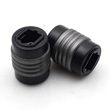Imagem de Adaptador de acoplador de cabo de extensão de áudio digital Toslink óptico HTTX fêmea para fêmea, pacote com 2