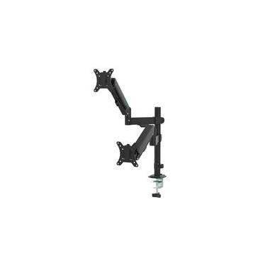Imagem de Suporte de Mesa Articulado para 2 Monitores de 17" a 32" Ergofirst, Ajuste com Pistão a Gás, Preto - G16-C024P