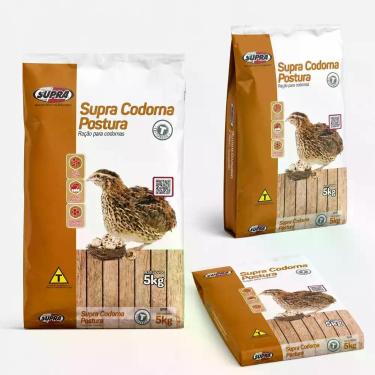 Imagem de Ração Supra Codorna Postura 5 kg Alimentação Completa para Codornas em