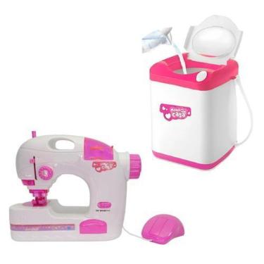 Imagem de Ateliê Costura Mini Máquina de Costura e Máquina de Lavar - Dm Toys