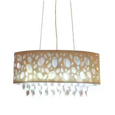 Imagem de Pendente Rotterdam Retangular Cristal Asfour 4 Luzes