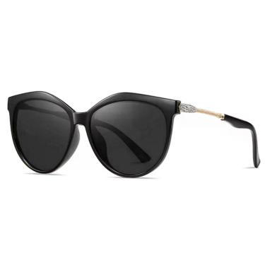 Imagem de Óculos De Sol Para Mulheres Polarizados Cat Eye Gradiente Preto
